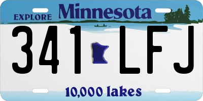 MN license plate 341LFJ