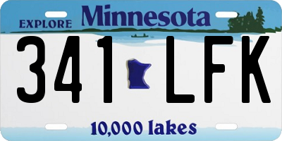 MN license plate 341LFK