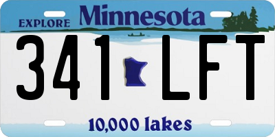 MN license plate 341LFT
