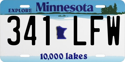MN license plate 341LFW