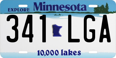 MN license plate 341LGA