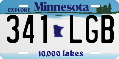 MN license plate 341LGB