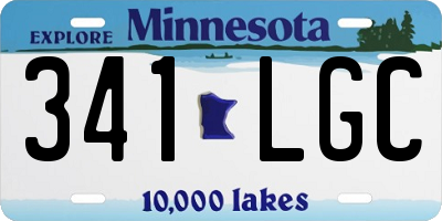 MN license plate 341LGC