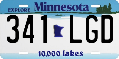 MN license plate 341LGD
