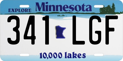 MN license plate 341LGF