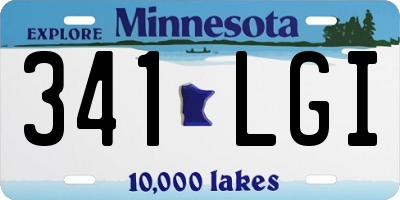 MN license plate 341LGI