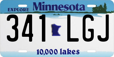 MN license plate 341LGJ