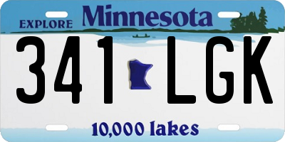 MN license plate 341LGK
