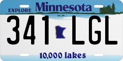 MN license plate 341LGL