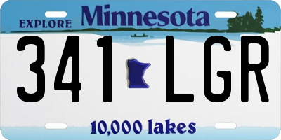 MN license plate 341LGR