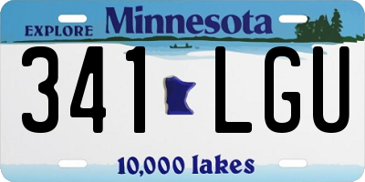 MN license plate 341LGU