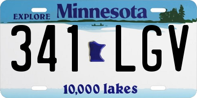 MN license plate 341LGV