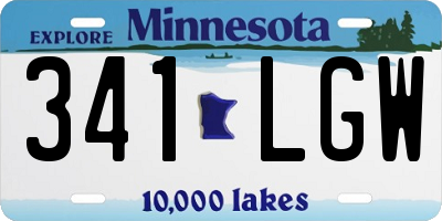 MN license plate 341LGW