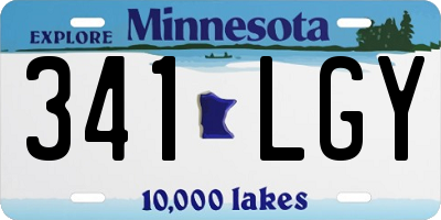 MN license plate 341LGY
