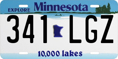 MN license plate 341LGZ