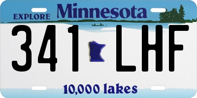 MN license plate 341LHF