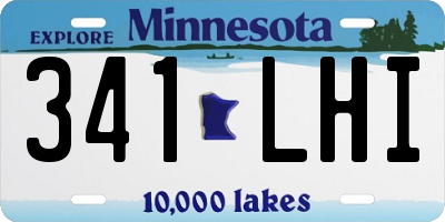 MN license plate 341LHI