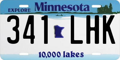 MN license plate 341LHK