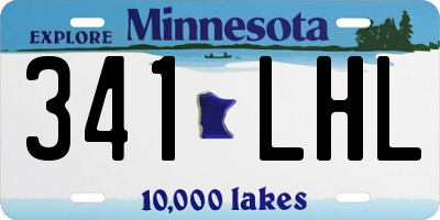 MN license plate 341LHL
