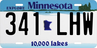 MN license plate 341LHW