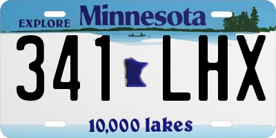MN license plate 341LHX
