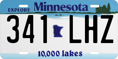 MN license plate 341LHZ