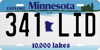 MN license plate 341LID