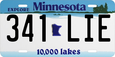 MN license plate 341LIE
