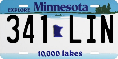 MN license plate 341LIN