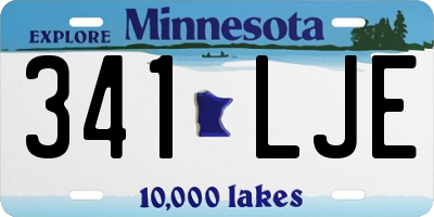 MN license plate 341LJE