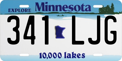 MN license plate 341LJG