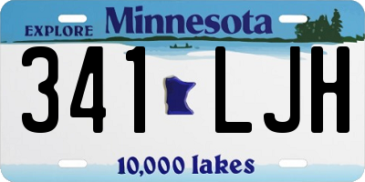 MN license plate 341LJH