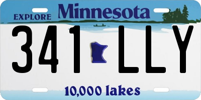 MN license plate 341LLY