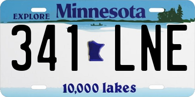MN license plate 341LNE