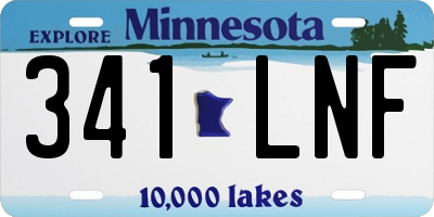 MN license plate 341LNF