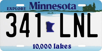 MN license plate 341LNL