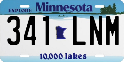 MN license plate 341LNM