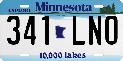 MN license plate 341LNO
