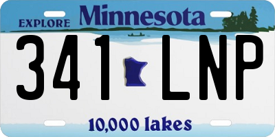 MN license plate 341LNP