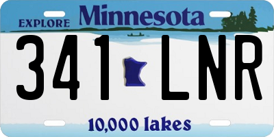 MN license plate 341LNR