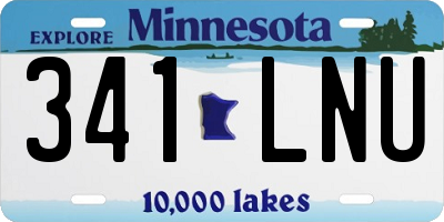MN license plate 341LNU