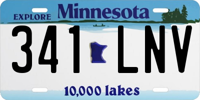 MN license plate 341LNV