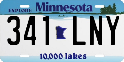 MN license plate 341LNY