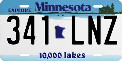 MN license plate 341LNZ