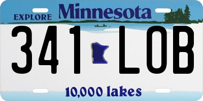 MN license plate 341LOB