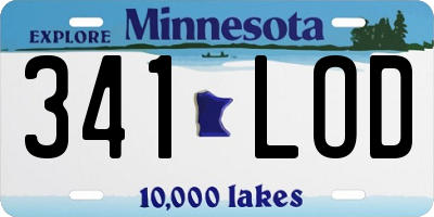 MN license plate 341LOD