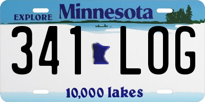 MN license plate 341LOG