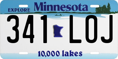 MN license plate 341LOJ