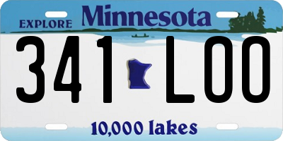 MN license plate 341LOO