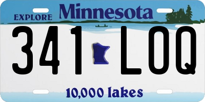 MN license plate 341LOQ